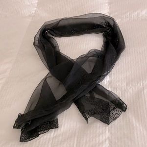 NWOT - Jones New York black 20 in X 70 in scarf